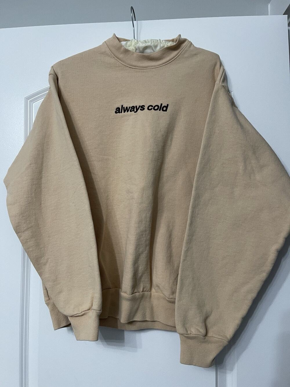 LA Apparal “Always Cold” Sweatshirt Heavy Cotton Streetwear Mock Neck Pullover